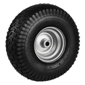 Lawn Mower Tires, 15x6-6" Lawn Tractor Tires, 2-Pack Tire and Wheel Assemblies, Turf Pneumatic Tires with 3" Centered Hub and 3/4" Bushing Size